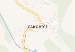 Čakovice v obci Štětí - mapa části obce