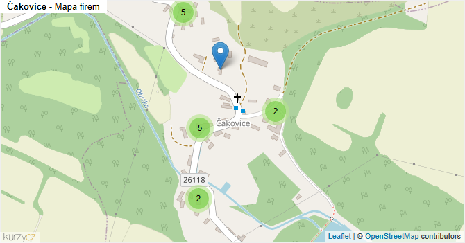 Čakovice - mapa firem