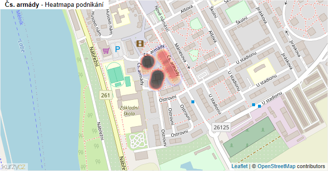 Čs. armády - mapa podnikání