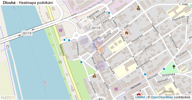 Dlouhá - mapa podnikání