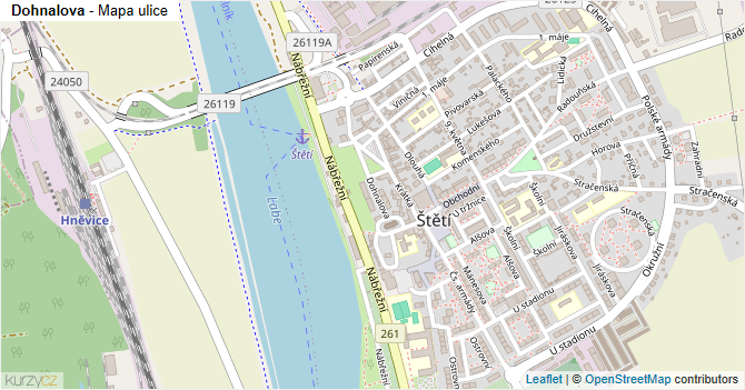 Dohnalova - mapa ulice