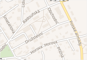 Družstevní v obci Štětí - mapa ulice