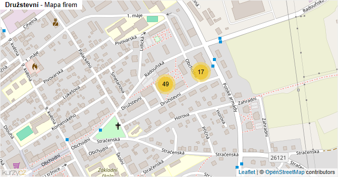 Družstevní - mapa firem