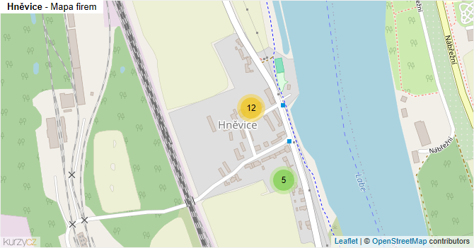 Hněvice - mapa firem