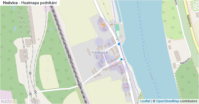 Hněvice - mapa podnikání
