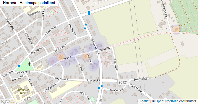 Horova - mapa podnikání