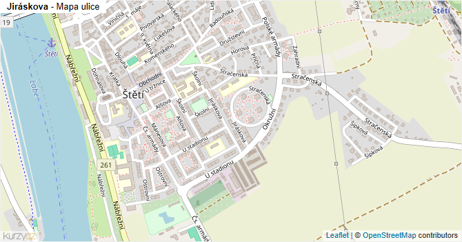 Jiráskova - mapa ulice