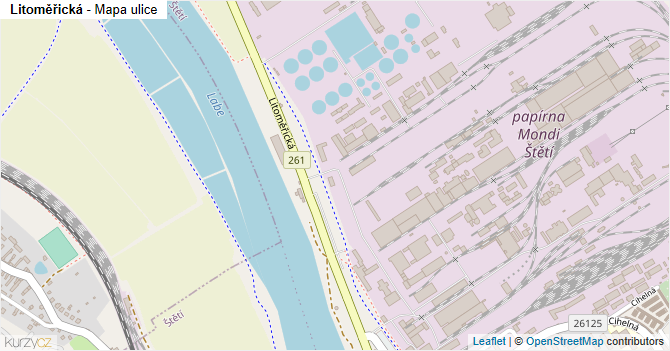 Litoměřická - mapa ulice
