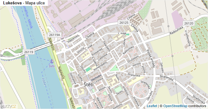 Lukešova - mapa ulice