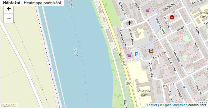 Nábřežní - mapa podnikání