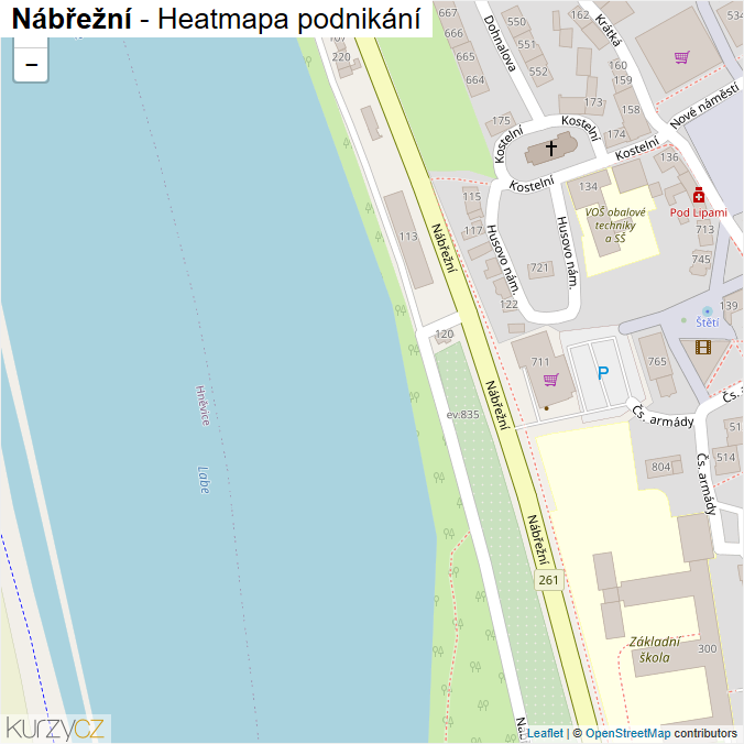 Mapa Nábřežní - Firmy v ulici.