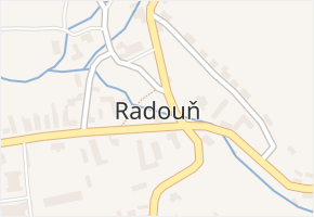 Radouň v obci Štětí - mapa části obce