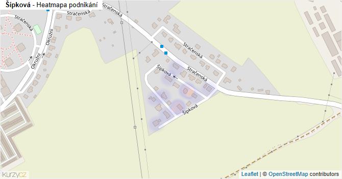 Šípková - mapa podnikání