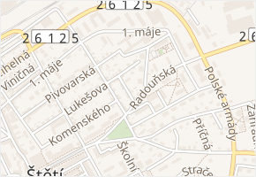 Smetanova v obci Štětí - mapa ulice
