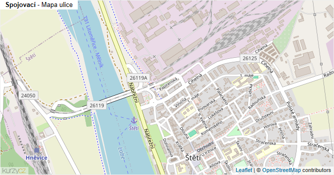 Spojovací - mapa ulice