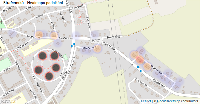 Stračenská - mapa podnikání