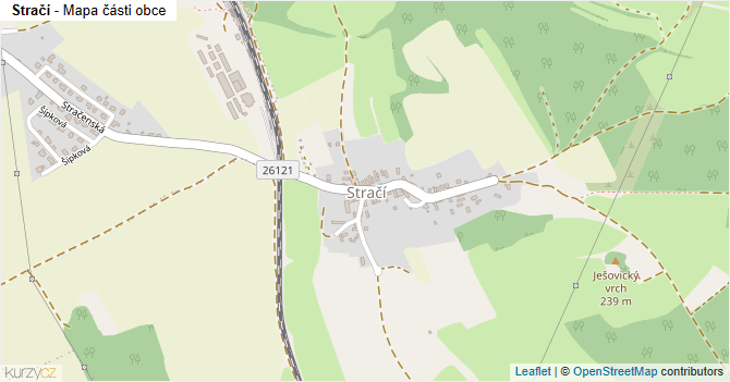 Stračí - mapa části obce