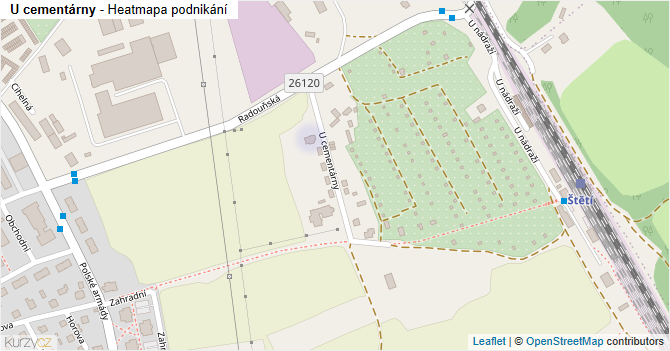 U cementárny - mapa podnikání