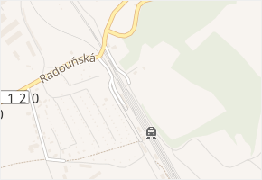 U nádraží v obci Štětí - mapa ulice