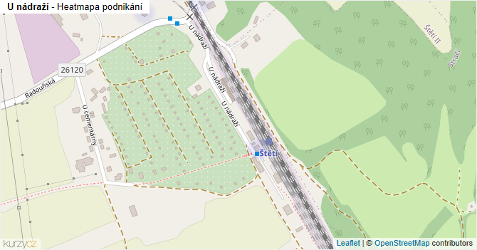 U nádraží - mapa podnikání