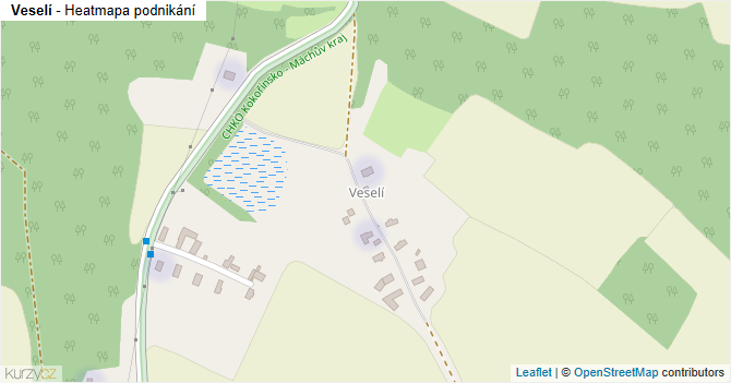 Veselí - mapa podnikání