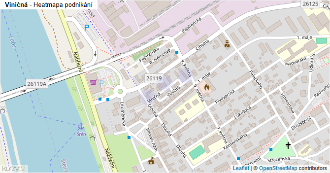 Viničná - mapa podnikání