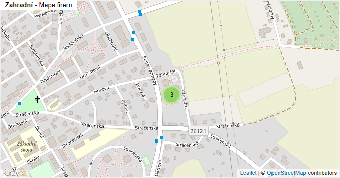 Zahradní - mapa firem