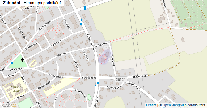 Zahradní - mapa podnikání