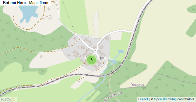 Bořená Hora - mapa firem