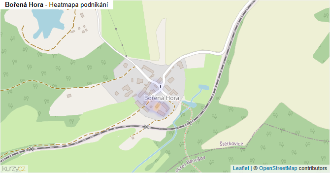 Bořená Hora - mapa podnikání