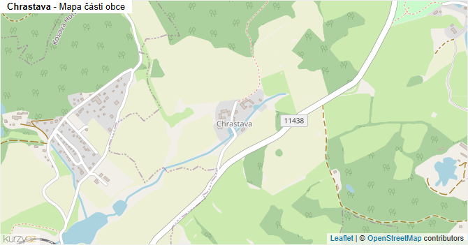 Chrastava - mapa části obce