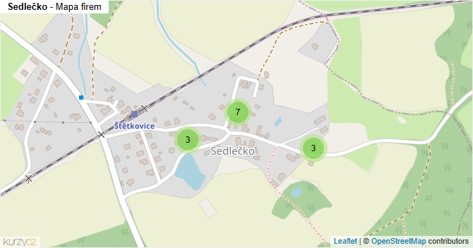 Sedlečko - mapa firem