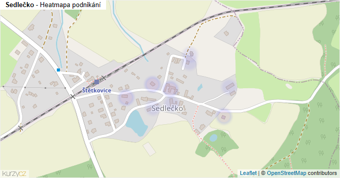Sedlečko - mapa podnikání