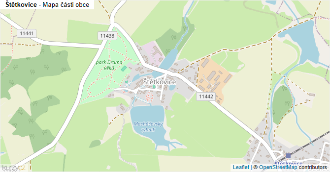 Štětkovice - mapa části obce