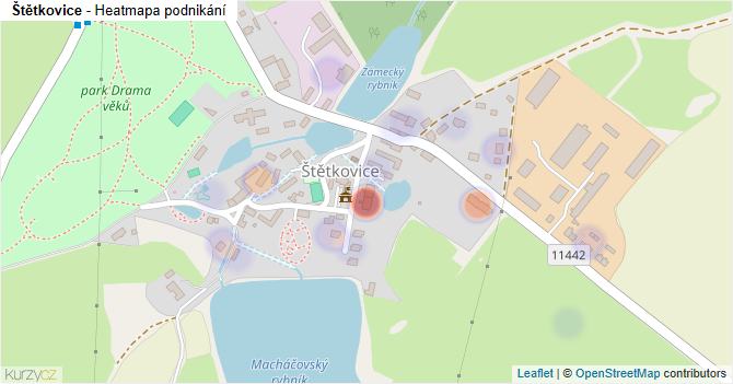 Štětkovice - mapa podnikání