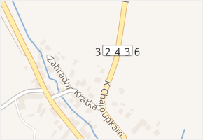 K Chaloupkám v obci Stěžery - mapa ulice