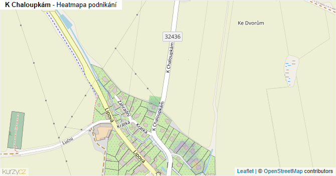 K Chaloupkám - mapa podnikání