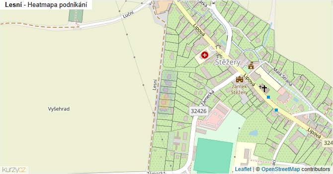 Lesní - mapa podnikání