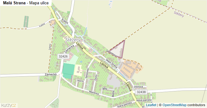Malá Strana - mapa ulice