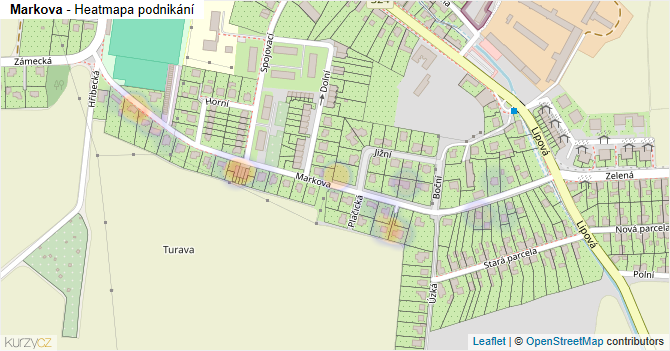 Markova - mapa podnikání