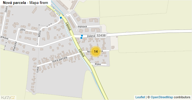 Nová parcela - mapa firem