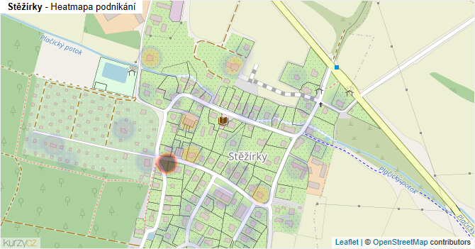 Stěžírky - mapa podnikání