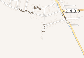 Úzká v obci Stěžery - mapa ulice