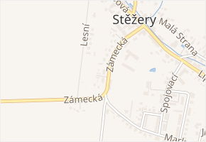 Zámecká v obci Stěžery - mapa ulice