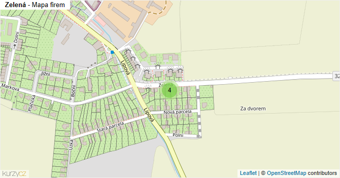 Zelená - mapa firem