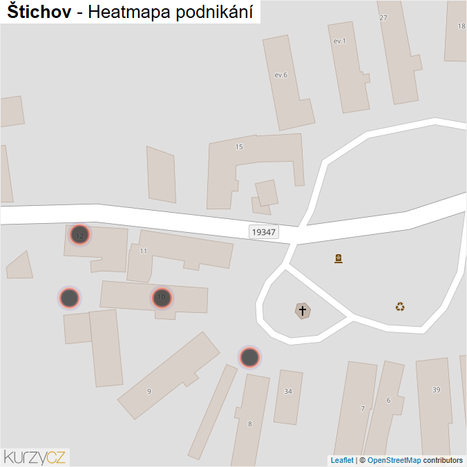 Mapa Štichov - Firmy v obci.