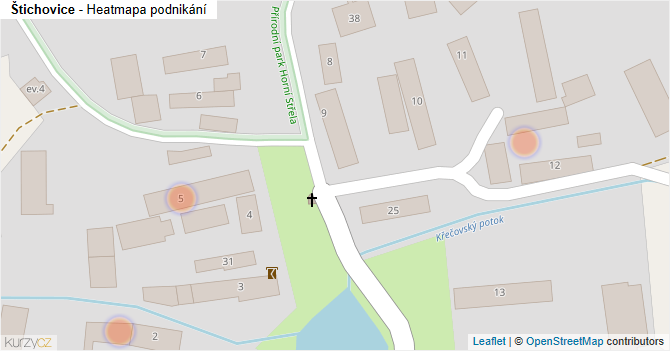 Štichovice - mapa podnikání