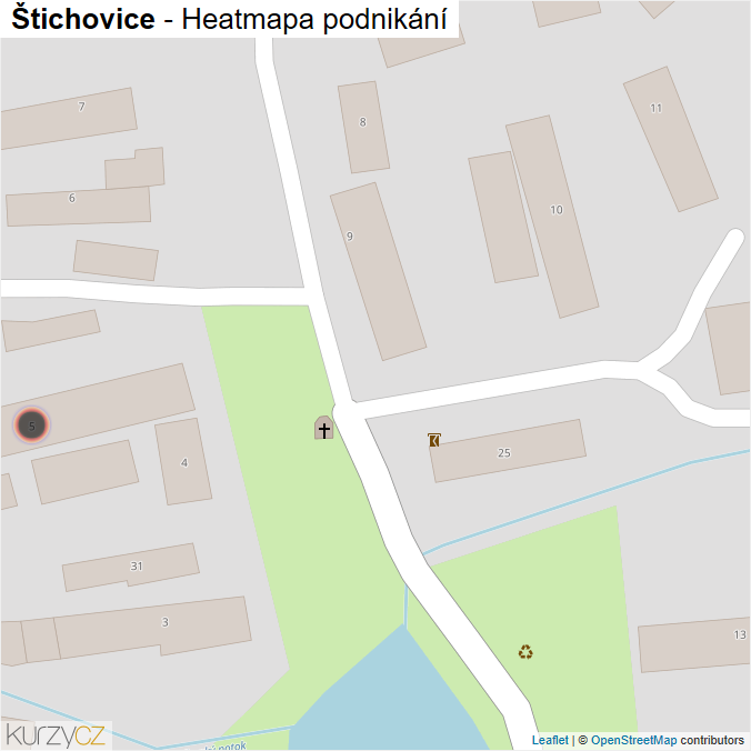 Mapa Štichovice - Firmy v obci.