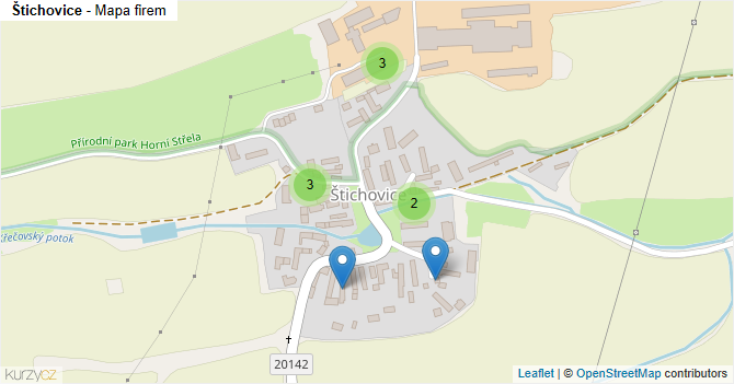 Štichovice - mapa firem