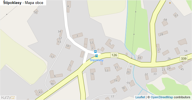 Štipoklasy - mapa obce